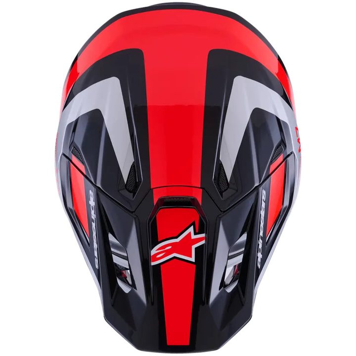 Crosshjelm SM7 Rise Sort/Rød ALPINESTARS XS – billede 7