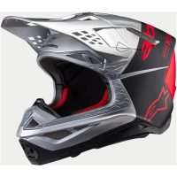 Crosshjelm Supertech M10 Orange/Sølv ALPINESTARS