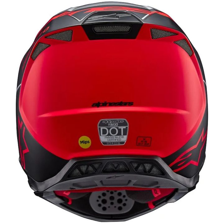 Crosshjelm Supertech M10 Orange/Sølv ALPINESTARS Small – billede 2