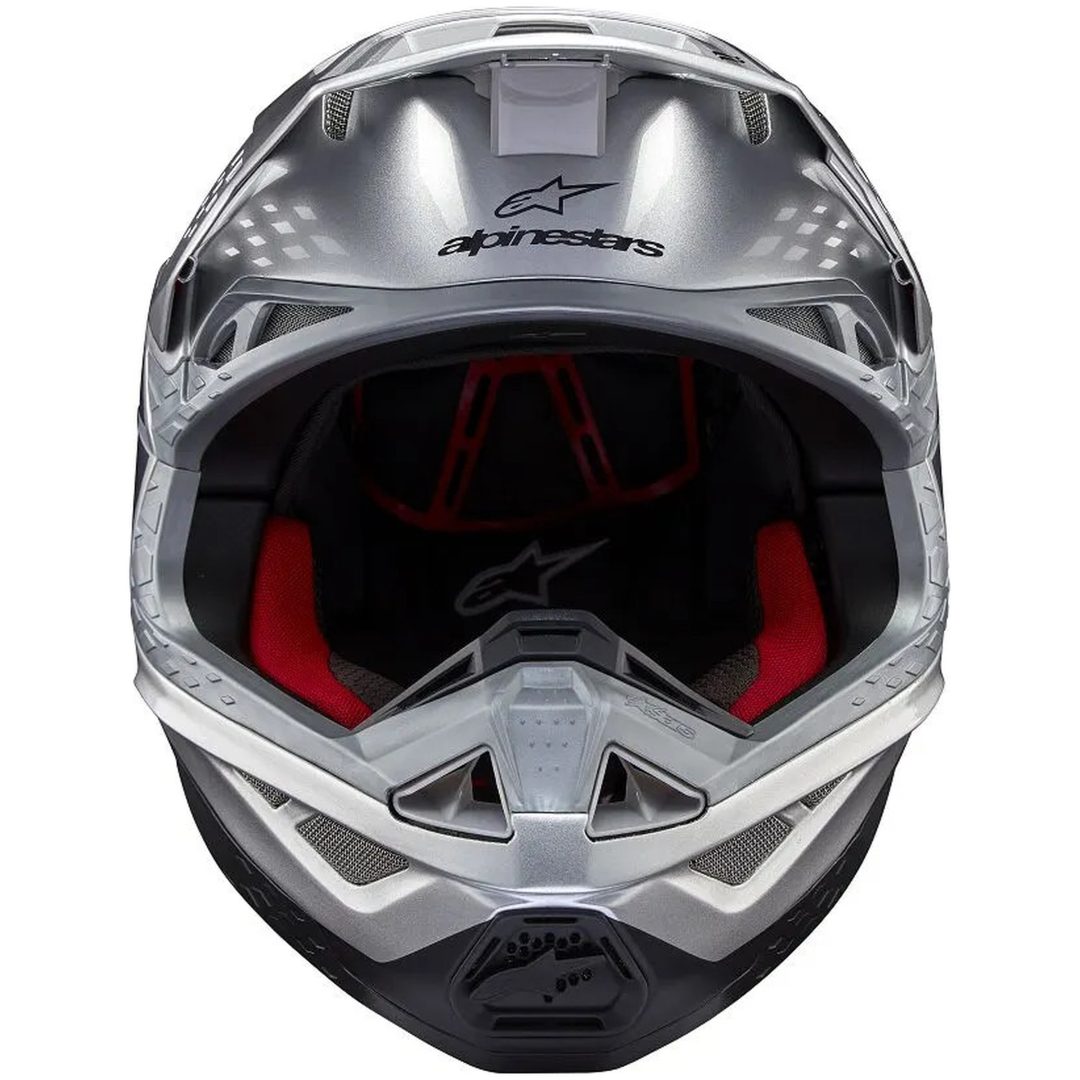 Crosshjelm Supertech M10 Orange/Sølv ALPINESTARS Small – billede 3