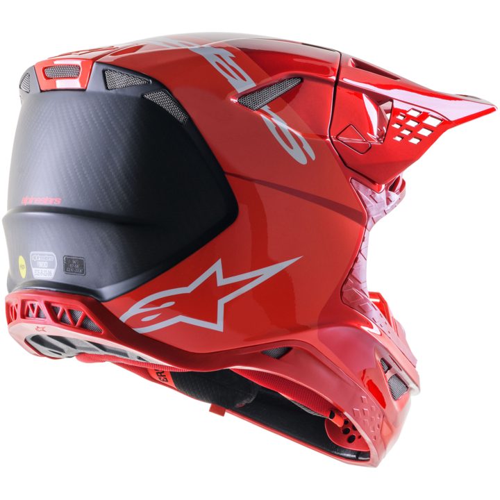 Crosshjelm Supertech M10 Sort/Rød ALPINESTARS Small – billede 5