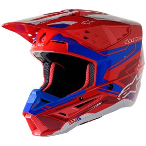 Crosshjelm Supertech M5 Blå/Rød/Hvid ALPINESTARS