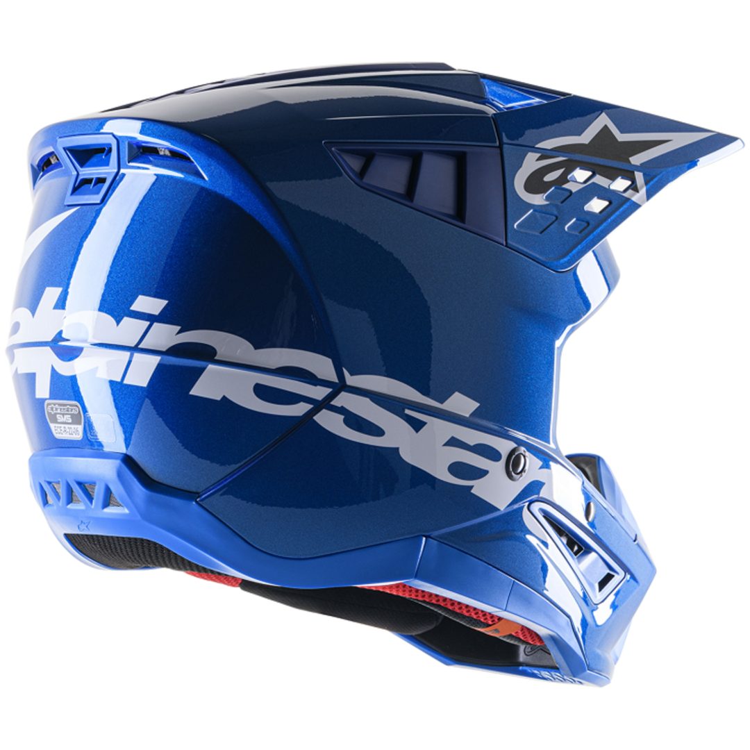 Crosshjelm Supertech M5 Sort/Blå ALPINESTARS XS – billede 4
