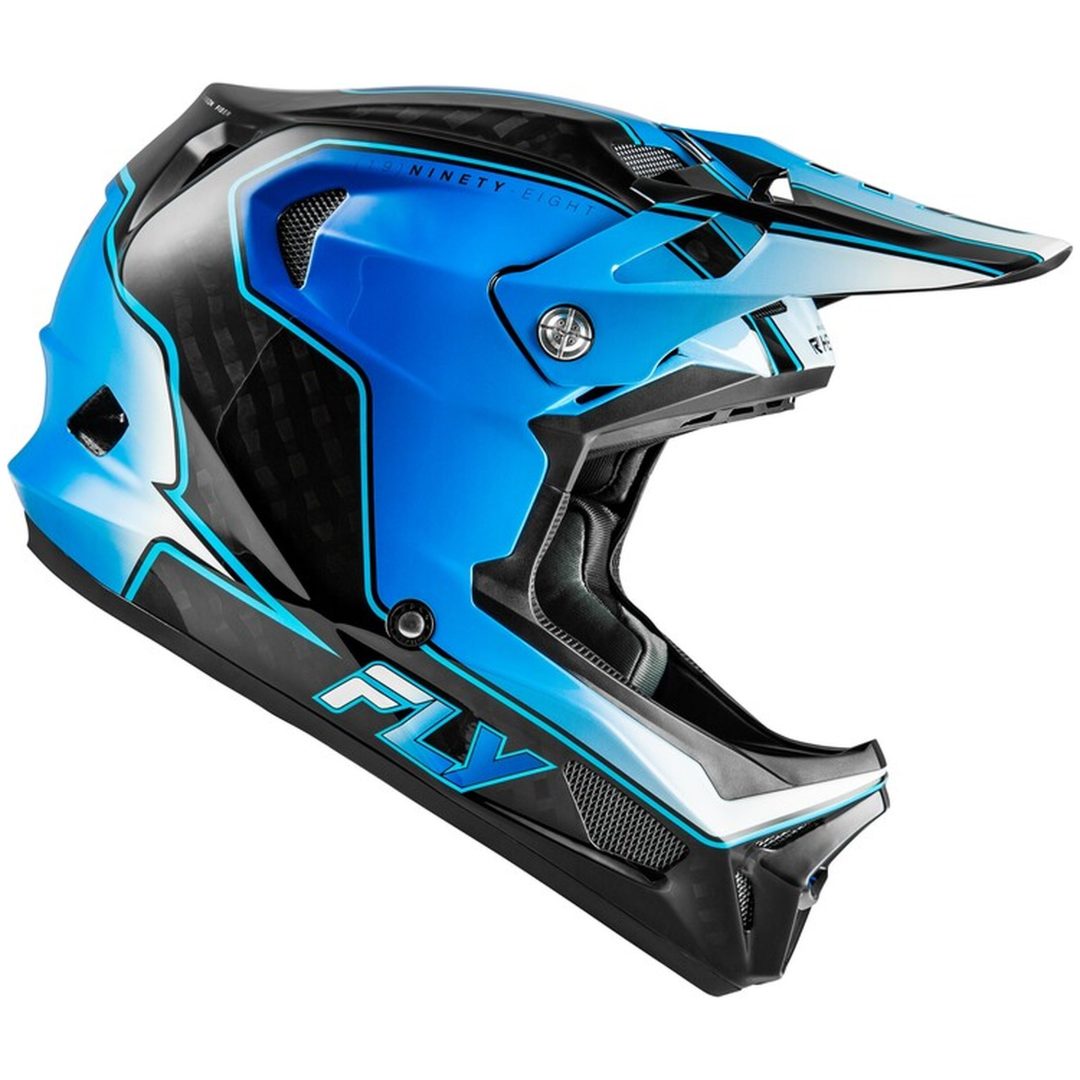 Crosshjelm Werx-R Carbon Flow Blå/Hvid Blank FLY RACING L – billede 4