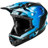 Crosshjelm Werx-R Carbon Flow Blå/Hvid Blank FLY RACING