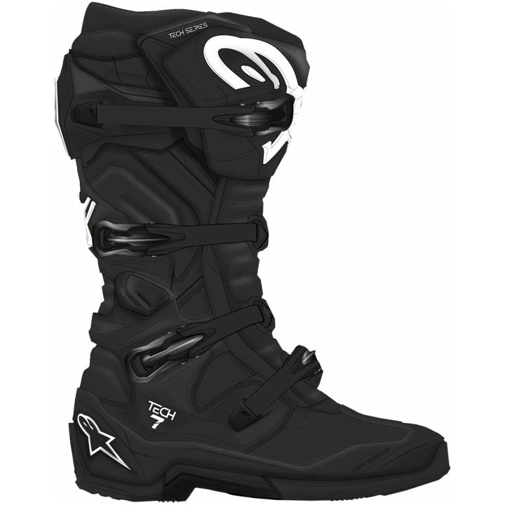 Crossstøvler Tech 7 Sort ALPINESTARS 42 – billede 2