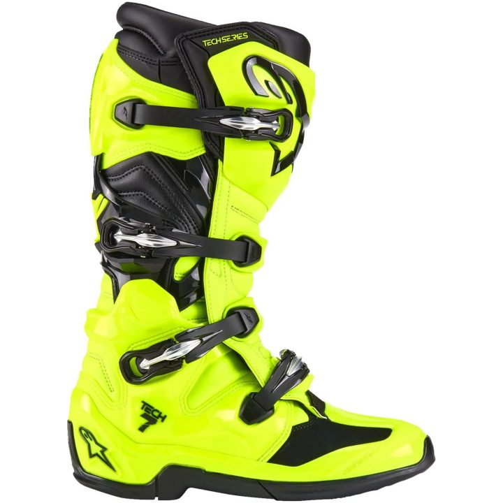 Crossstøvler Tech 7 Sort/fluorescerende Gul Alpinestars 48 – billede 2