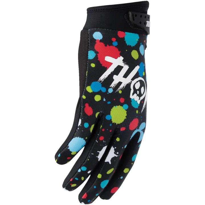 Crosstøj Handsker Børn Launchmode Splat Sort Blå Grøn Rød Hvid THOR 2XS – billede 3