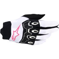 Crosstøj Handsker Dame Full Bore V2 Sort Pink Hvid Alpinestars