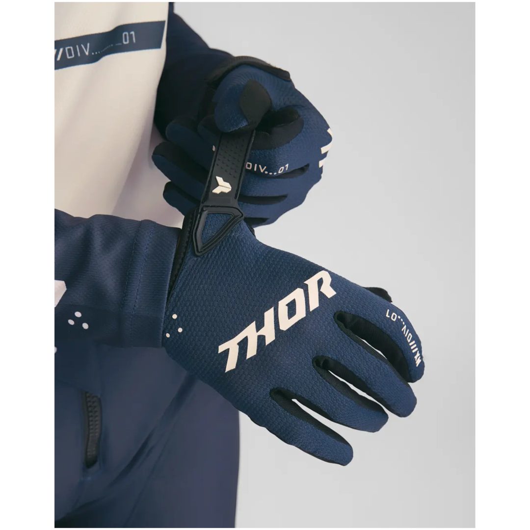 Crosstøj Handsker Dame Ridemode Sort Midnatsblå THOR XL – billede 3