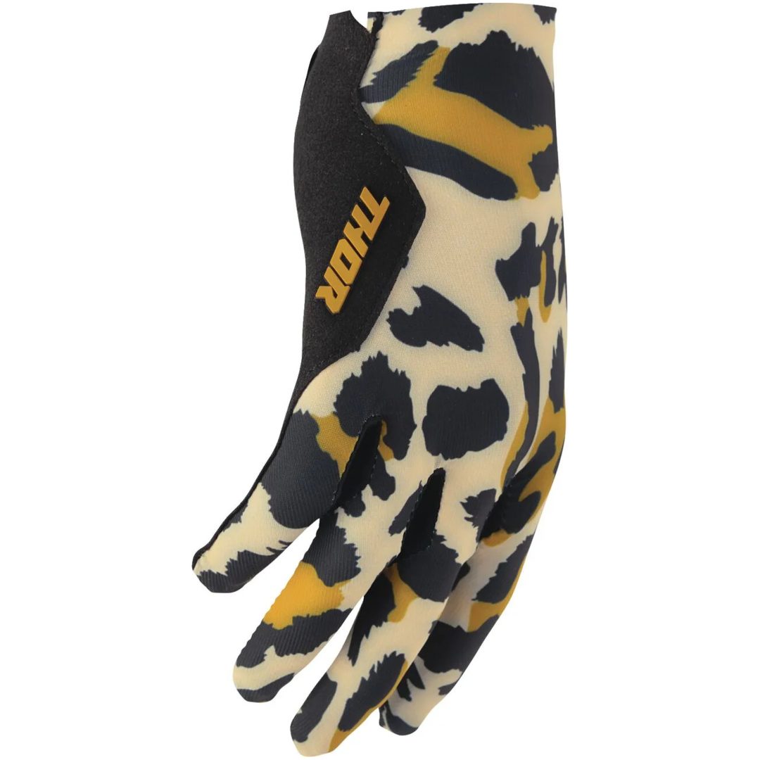 Crosstøj Handsker Dame Sportmode Cheetah Sort Orange Tan THOR XL – billede 2
