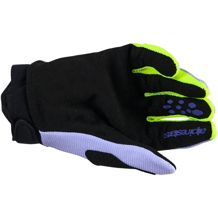 Crosstøj Handsker Youth Full Bore V2 Sort Gul Lilla ALPINESTARS 2XS – billede 2
