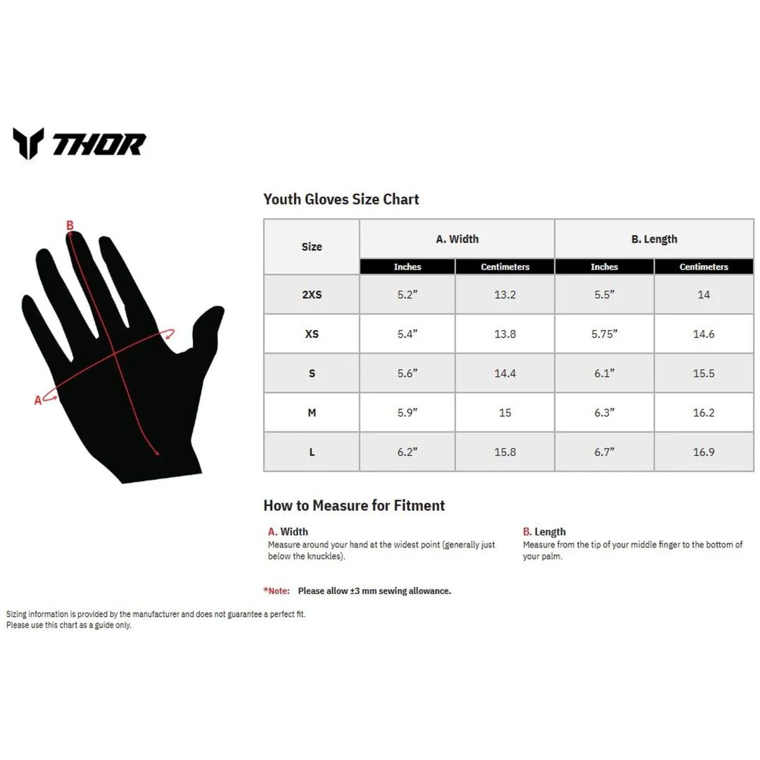 Crosstøjhandsker Youth Ridemode Static Sort THOR 2XS – billede 4