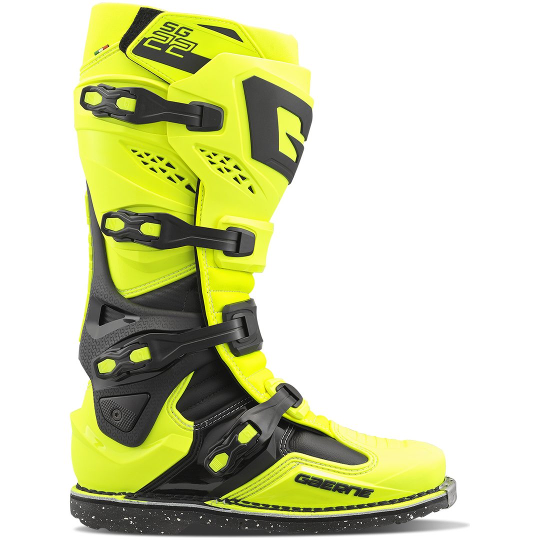 Crosstøvler SG22 Stellar Neon Sort Gul Gaerne 43