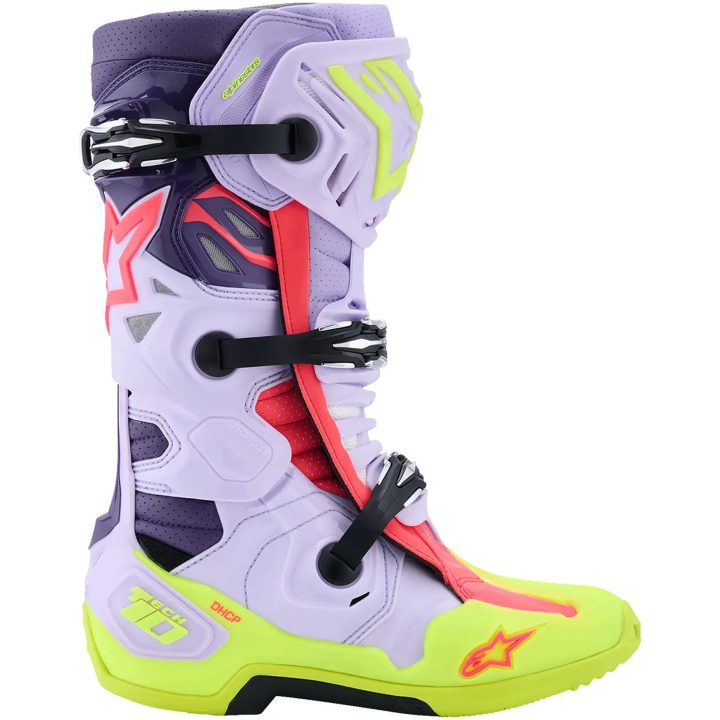 Crosstøvler Tech 10 Supervented Lilla Pink Gul Alpinestars 40.5 – billede 2