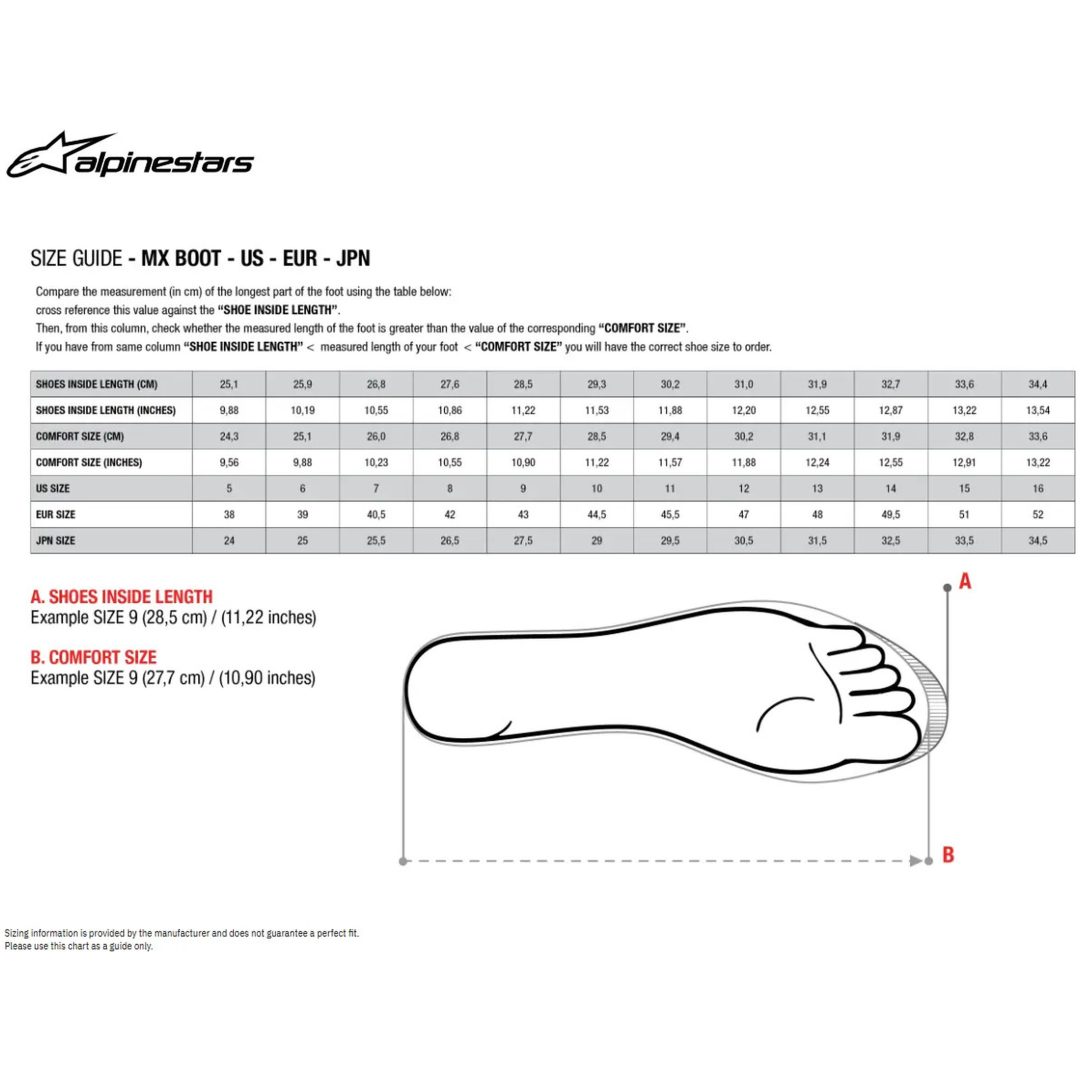 Crosstøvler Tech 7 Enduro Sort Neonrød Alpinestars 39 – billede 8
