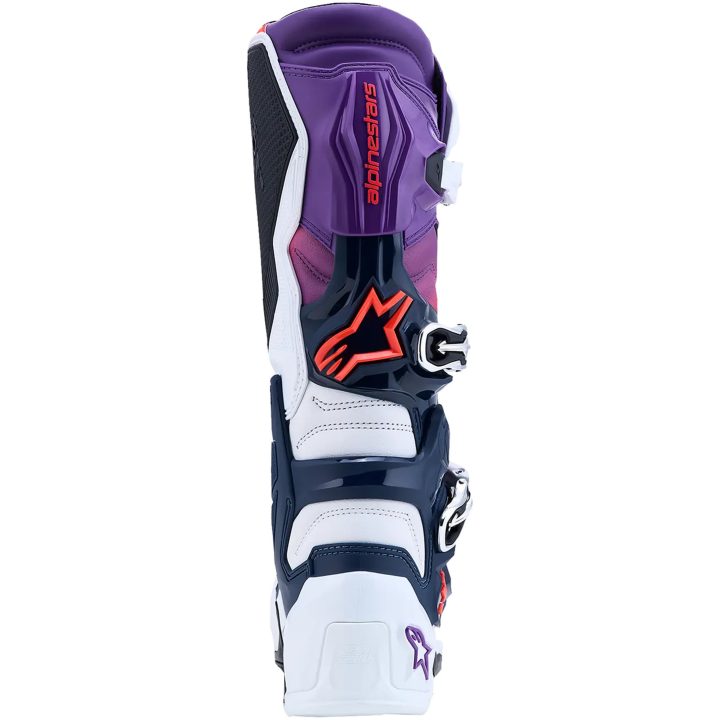 Crosstøvler Tech 7 Hvid Blå Neonrød Lilla Alpinestars – billede 6