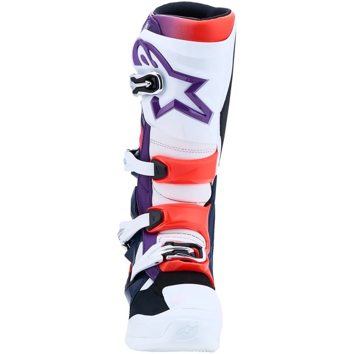 Crosstøvler Tech 7 Hvid Blå Neonrød Lilla Alpinestars – billede 7