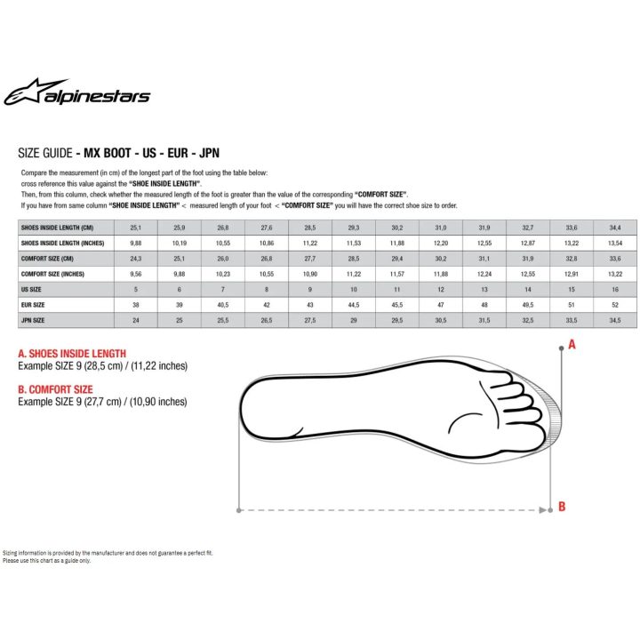 Crosstøvler Tech-T Sort Gummi Hvid Alpinestars 5 – billede 8