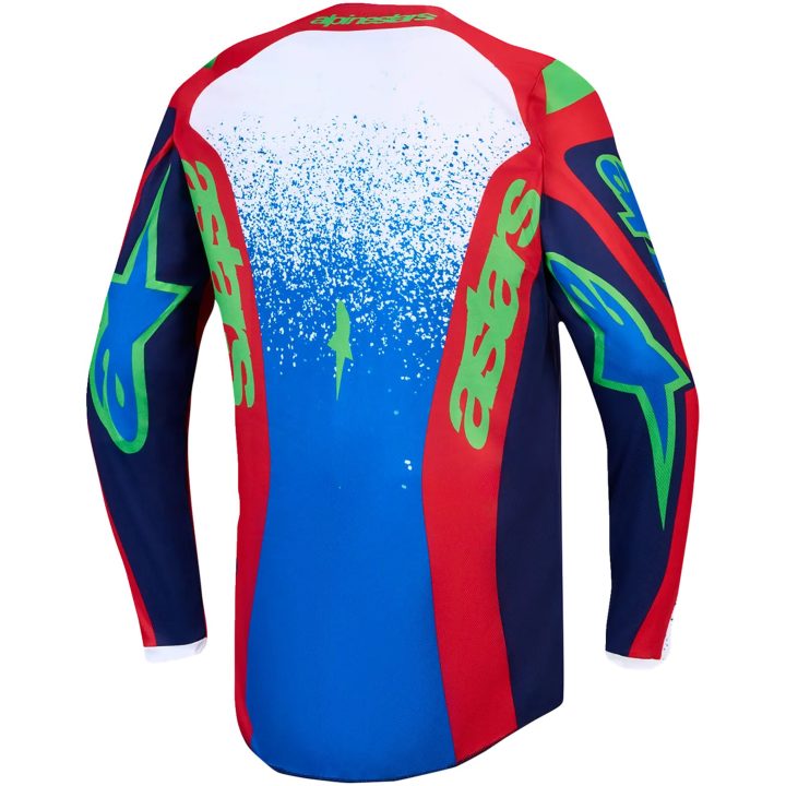 Crosstrøje Børn Fluid Drag Blå Marineblå Rød Hvid Alpinestars s – billede 2