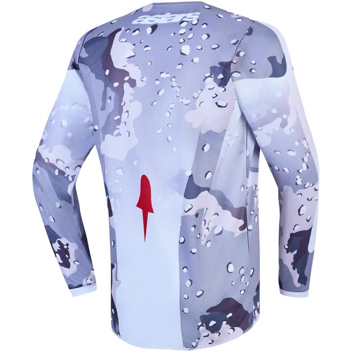 Crosstrøje Børn Fluid Lone Hvid Rød Camouflage Alpinestars s – billede 2