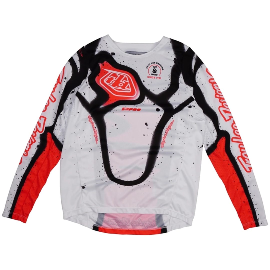 Crosstrøje Børn GP Pro Membrane Hvid/Rød TROY LEE DESIGNS XS Barn