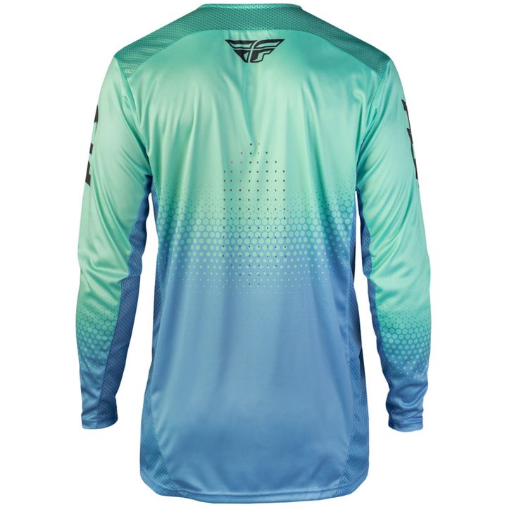 Crosstrøje Børn Rayce Sonar Turkis Aqua FLY RACING ym – billede 2