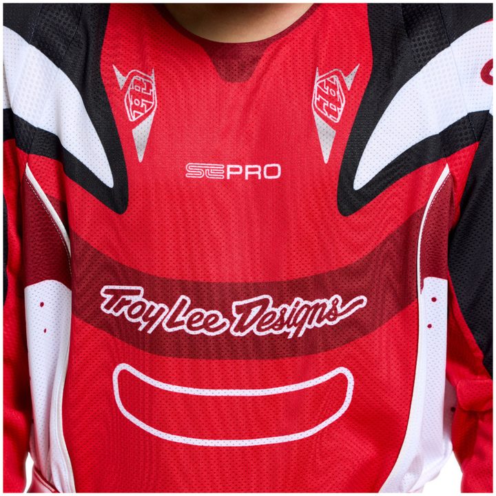 Crosstrøje Børn SE Pro Salvo Rød Hvid TROY LEE DESIGNS yxs – billede 8