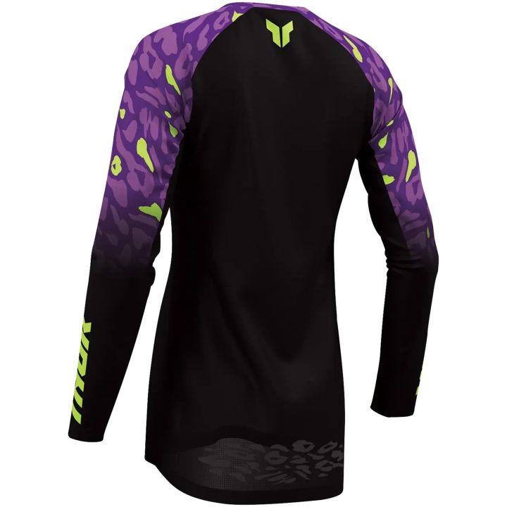 Crosstrøje Dame Launchmode Spotted Sort Lilla THOR XL – billede 3