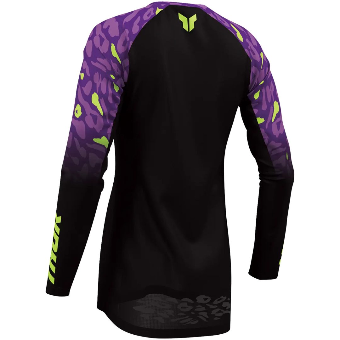 Crosstrøje Dame Launchmode Spotted Sort Lilla THOR XS – billede 3