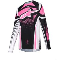 Crosstrøje Dame Stella Techstar Nomur Sort Pink Hvid Alpinestars