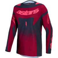 Crosstrøje Dame Stella Techstar Swan Mørkegrå Mørkerød Rød Alpinestars