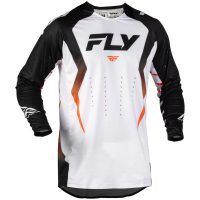 Crosstrøje Evolution DST Bolt Hvid Sort Orange FLY RACING