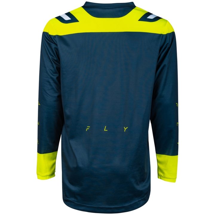 Crosstrøje F-16 Marineblå/hi-vis/hvid FLY RACING M – billede 3