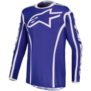 Crosstrøje Fluid Apex v2 Blå Hvid Alpinestars