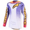 Crosstrøje Fluid Drag Hvid Koral Guld Lyseblå Alpinestars s – miniature 1