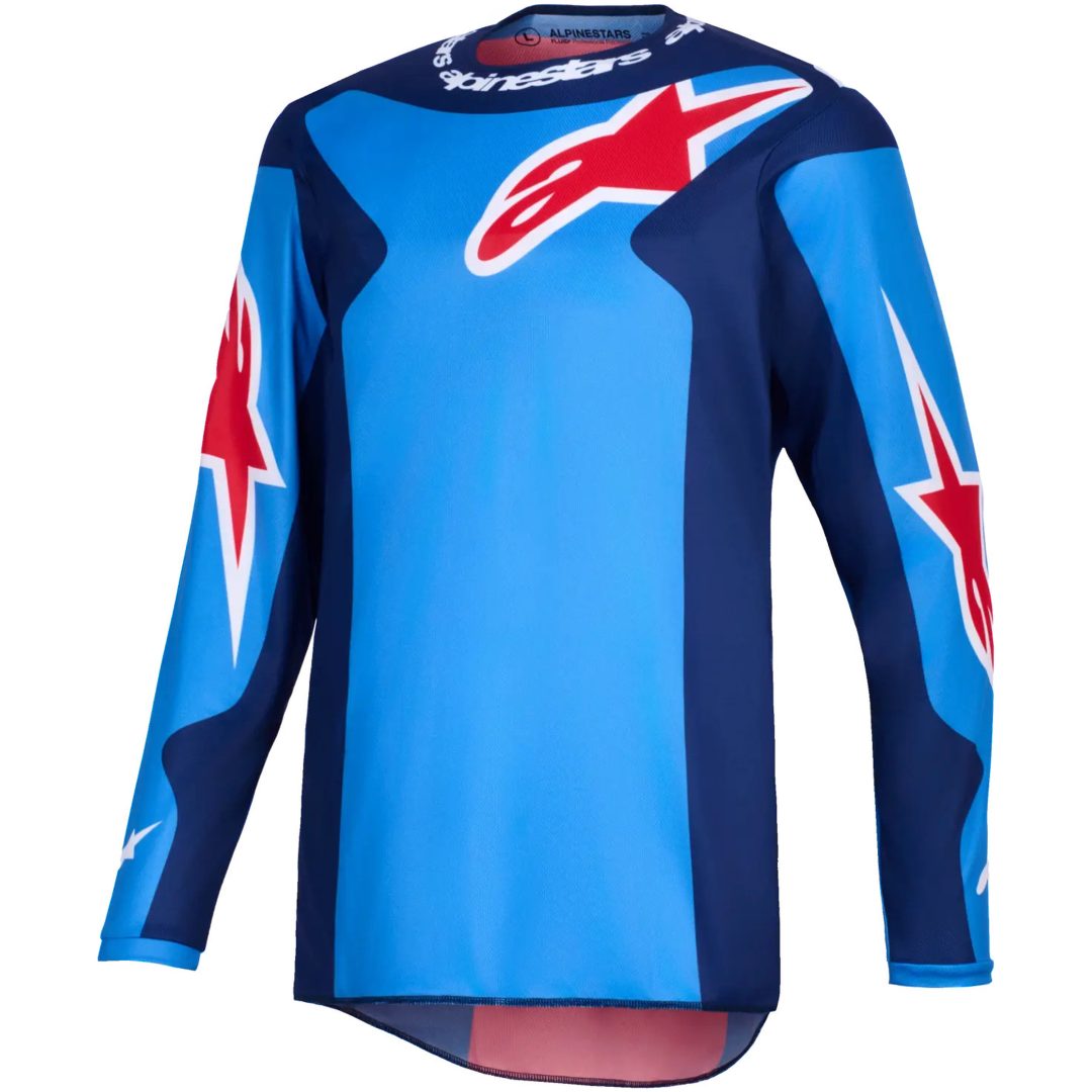 Crosstrøje Fluid Grid Blå Rød ALPINESTARS L