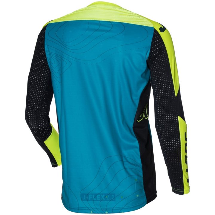 Crosstrøje J-Flex 2.0 Frontier Teal Sort/Gul Fluo Just1 XL – billede 2
