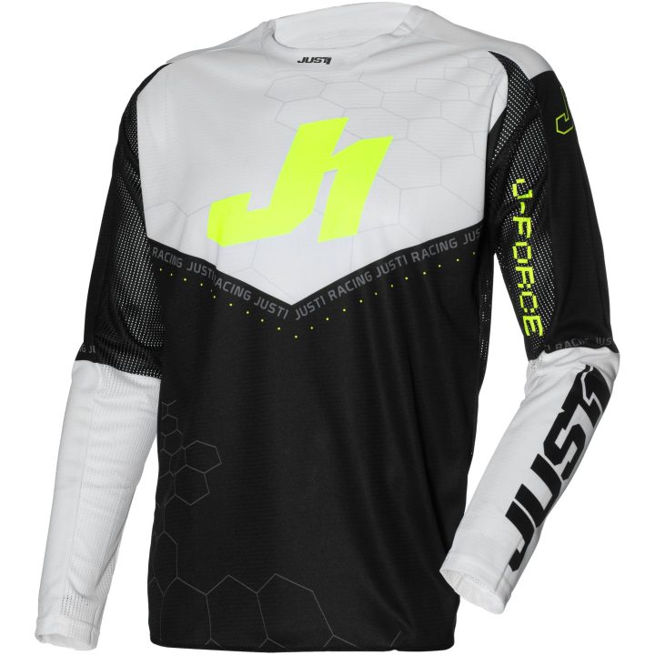 Crosstrøje J-Force Hexa Sort/Hvid/Gul Fluo Just1 M – billede 2