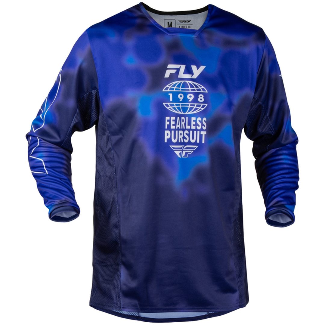 Crosstrøje Kinetic Blur Blå Marineblå FLY RACING s