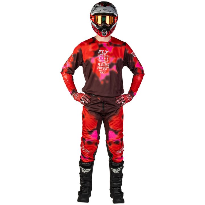 Crosstrøje Kinetic Blur Rød Vinrød FLY RACING s – billede 3