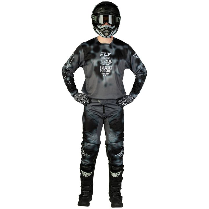 Crosstrøje Kinetic Blur Sort Grå FLY RACING s – billede 3