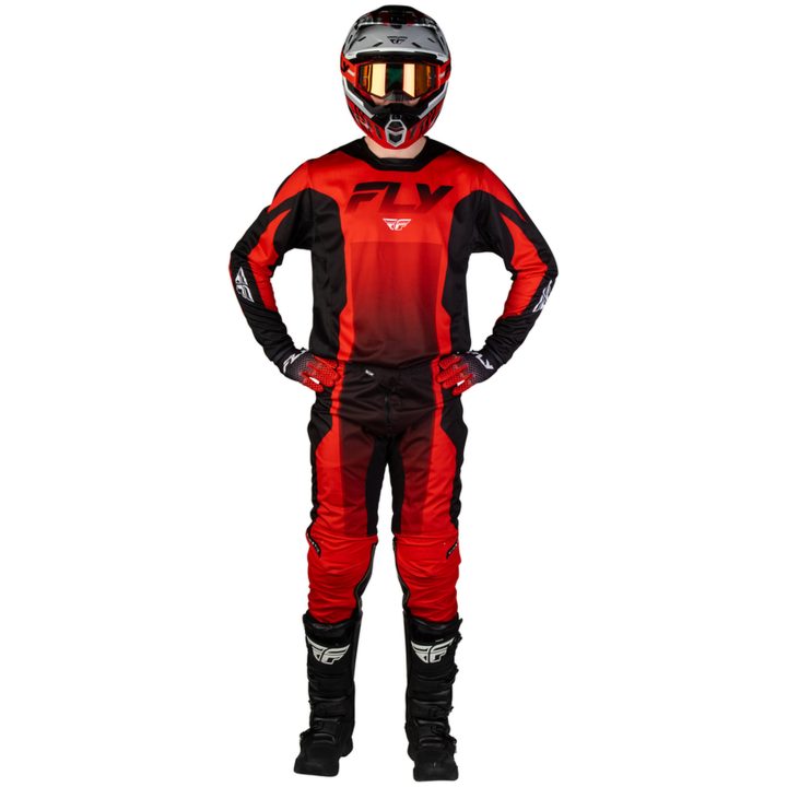 Crosstrøje Kinetic Fade Rød Sort Hvid FLY RACING s – billede 3