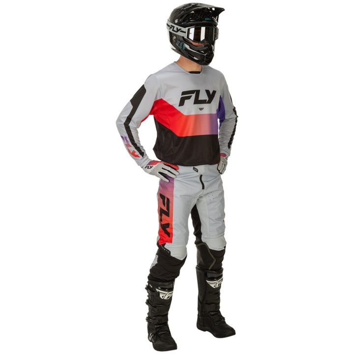Crosstrøje Kinetic Grå/Rød/Lilla/Sort FLY RACING 2XL – billede 4