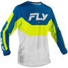 Crosstrøje Kinetic Mesh Blå Neongul Hvid FLY RACING s – miniature 1