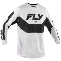 Crosstrøje Kinetic Mesh Hvid Sort FLY RACING