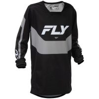 Crosstrøje Kinetic Sort/Grå FLY RACING