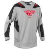 Crosstrøje Kinetic Sym Lysegrå/rød/sort FLY RACING s – miniature 1