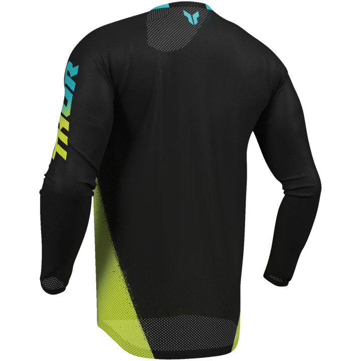 Crosstrøje Launchmode Air Darkside Sort Gul THOR s – billede 4