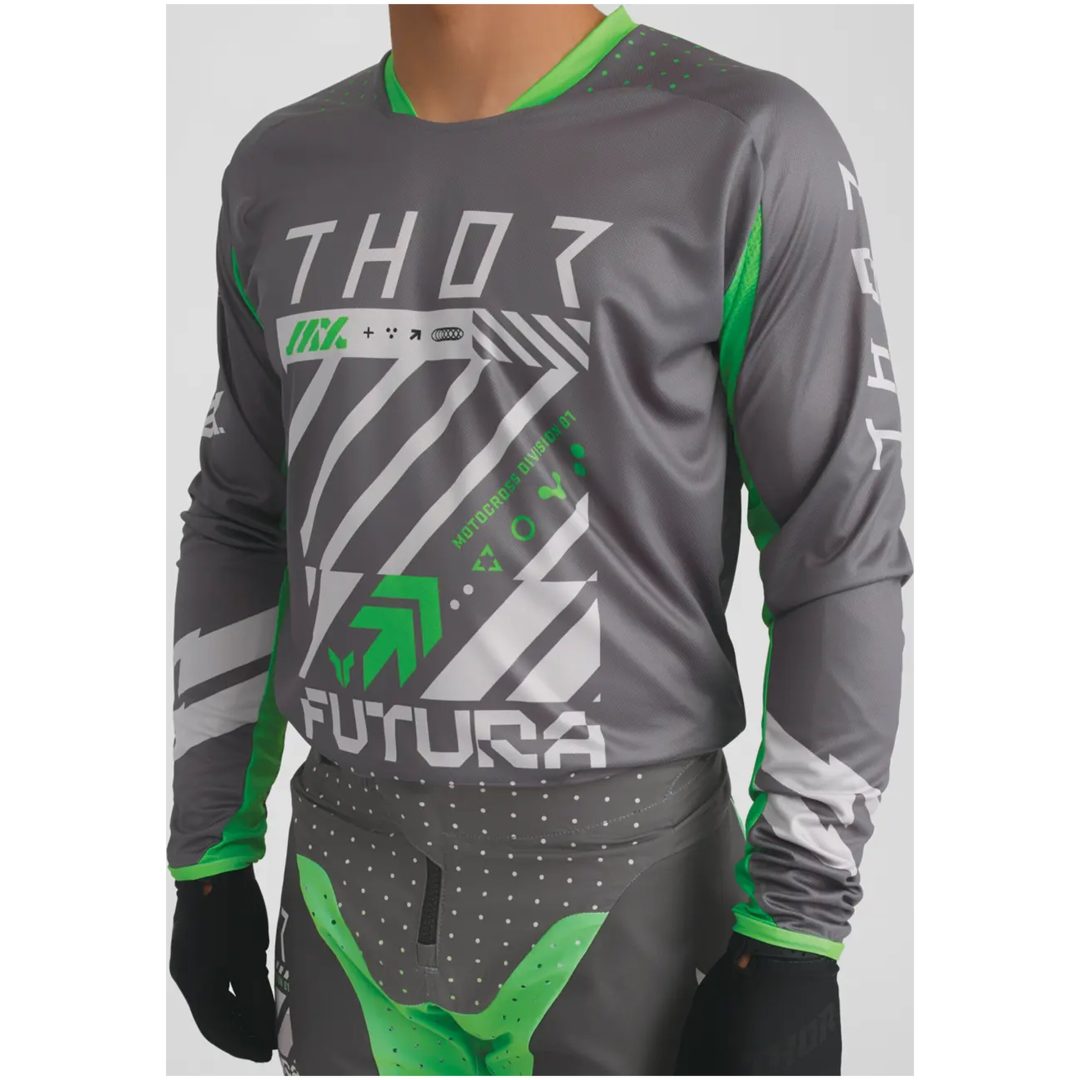 Crosstrøje Launchmode Futura Fluorgrøn THOR s – billede 5